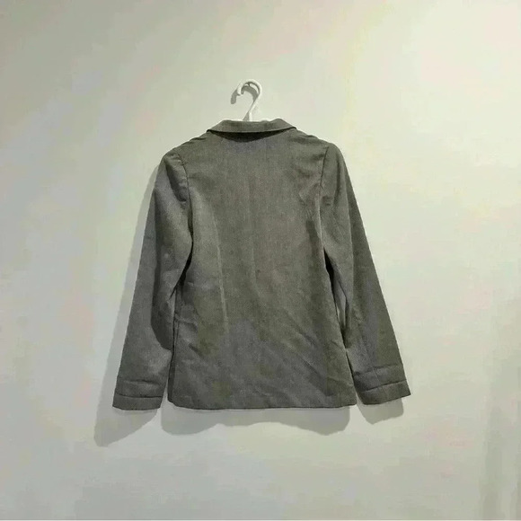 H&M | fitted single-breasted grey blazer with  front pockets womens xsmall - Picture 3 of 8